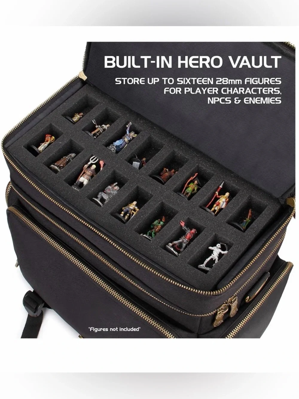 Enhanced DnD bag. Dungeons and Dragons carring case in black.